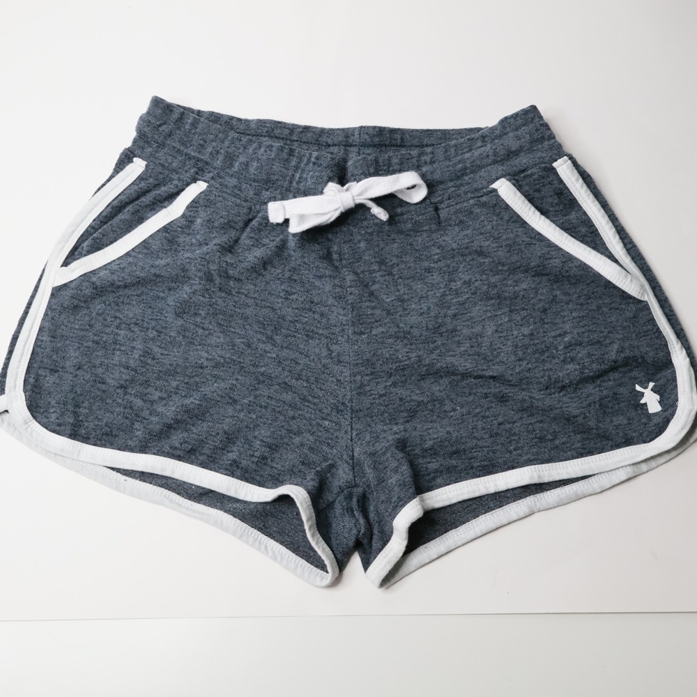 Dutch Bros Coffee Reflex Womens Gray Heathered Dolphin Shorts Size L Sporty Y2K